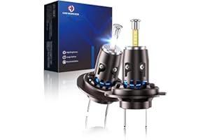 CAR WORK BOX H7 LED Lampadine: 360° Fascio di Luce 24000LM Antiriflesso Plug & Play Design-110W 6500K Super Luminoso e Mini Kit Sostituzione per 12V Auto Fari Lenticolari