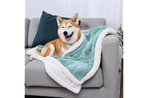 Bedding Aid Mantas para Perros para Protección de Sofá, Silla, y Cama, Cubiertas Protectoras de Muebles Reversibles de Doble Cara Azul/Blanco 102x127cm