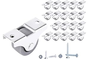 DIFORMA (20 Stück) 25 mm Kleine Radrollen Gummi Rollen Rollen Für Möbel Nicht Schwenkbar Nichtplastikgießer Gerät & Ausrüstung Kleine Radrollen Schrauben Enthalten Rollen Set (20, Ø 25 mm/25 kg)