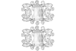 Amosfun - 2 clip in cristallo per scarpe in acrilico, per matrimoni, festival, scarpe, decorazioni per donne e ragazze