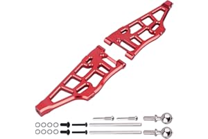 ALLINRC Aluminum Front Lower Suspension Arms for Arrma 1/8 Kraton/Outcast/Notorious/Talion 6S BLX Upgrades Parts,Replace ARA330656 (Red)