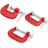 Busstier Mengene Seti, 3 Par&ccedil;a, &Ccedil;elik Karbon, 2.5 cm, 5.2 cm, 6 cm Ağız A&ccedil;ısı, Ahşap ve Metal Sıkma İ&ccedil;in Profesyonel Mengene 