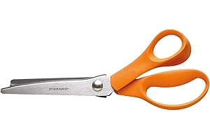 Fiskars Ciseaux cranteurs, Longueur totale: 23 cm, Pour droitiers, Classic, 1005130