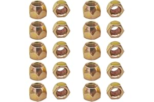 CGEAMDY 20 Pièces Roues Ecrous Ouverts et Hex pour Jantes en Acier, 60° Coniques, Pour Voitures et Roues en Alliage (M12x1.5)