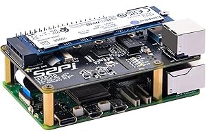 GeeekPi W01 U2500 USB 2.5G Ethernet PCIe a M.2 NVMe M-key SSD Shield per Raspberry Pi 5, Periferica Top (SSD e Pi5 Non Inclusi)