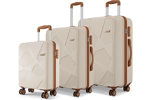 Safari Pentagon Pro 8 Wheels Set of 3, (Cabin + Medium + Large) Trolley Bag, Hard Case Polypropylene, 360º Wheeling Luggage, Suitcase for Travel, Trolley Bags for Travel, Luxury Beige