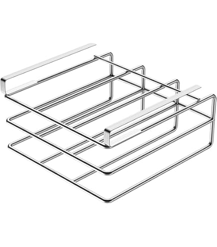 Organiseur De Planches à Découper En Métal - Support Étagère Sous Armoire 26.5x30x6cm Noir