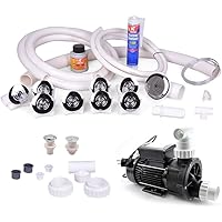 Whirlpool Bausatz Set Pumpe Lüftregler Schlauch Schraubgriff Seitendüsen uvm