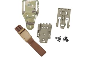 SHANYINGQUAN Kit de système de Verrouillage Rapide Tactique, Base de l'adaptateur du Passant de Ceinture QLS 22 19, Boucle à déclenchement Rapide, Ceinture à Patte Mobile, étui à Fusil