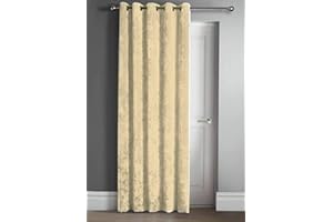 umlout Thermal Door Curtain Agra Champagne Lined Crush Velvet Winter - Saves Energy, Prevents Draughts Reduces Heat Loss