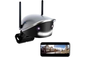 [DC&PoE] GENBOLT PoE Kamera Zewnętrzna WIFI 2.5K, 4MP WIFI Kamera CCTV do Monitoringu Domu z 4X Zoom, Dwuobiektywowa Kamera IP z Kolorowym Trybem nocnym, Wykrywanie samochodu/zwierzaka/humanoida