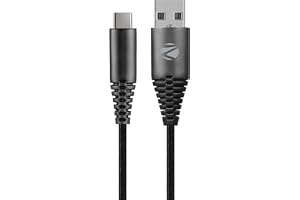 Zebronics Type-C Fast Charging Cable, Upto 480 Mbps, 36W Rapid Charge, 3A Output, Charge & Sync Data Cable, 1 ...
