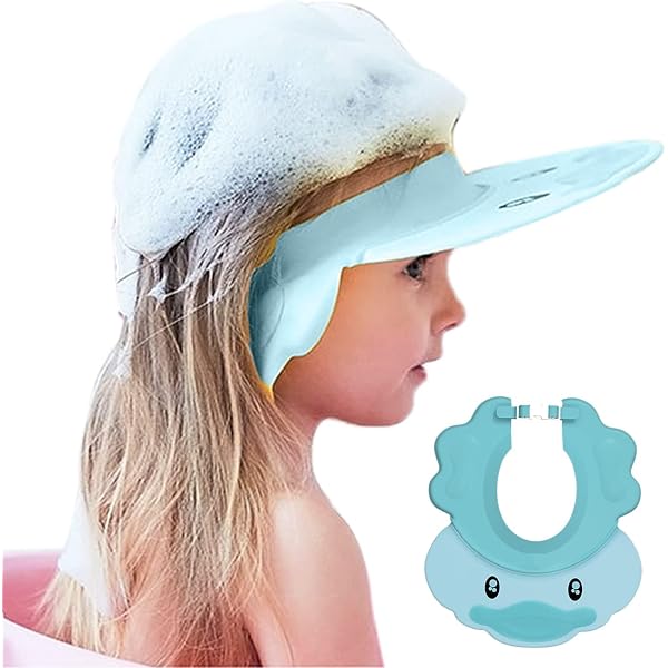 Bonnet De Douche Bébé - Empêche L'eau Dans Les Yeux, Taille Unique, Tissu Imperméable (rose)