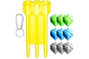 Ohaoduo Scatola per freccette in plastica, 10 colori, con chiusura di serratura, per freccette, professionale, in plastica, per 3 freccette, con 9 alette, Colore: 5