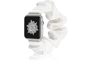 ORROKER Kompatibel mit Scrunchies Apple Watch Armbänder 38mm 40mm 42mm 44mm Scrunchie Elastisches Armband Damen Mädchen Bedrucktes Stoffarmband für Apple iWatch Serie 6 5 4 3 2 1