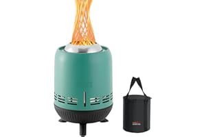 Onlyfire Braciere Senza Fumo con Borsa di Trasporto, Mini Focolare da Tavolo, Camino a Legna e a Pellet per il Campeggio All'aperto Tailgating Patio Backyard, Blu