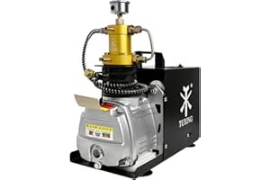 Compresor TUXING 4500Psi, compresor de aire eléctrico de alta presión, estación de llenado de paintball PCP para extinción de incendios y buceo, prueba de presión y fugas (30Mpa) 220V
