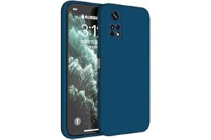 Topme Funda para Redmi Note 11 / Note 11S (4G) (6.43" Inches) Carcasa Caja Case Estuche, Funda Protectora de Piel de Silicona TPU - Azul Zafiro
