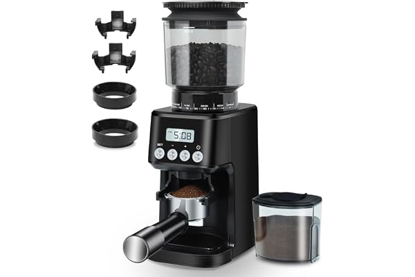 Homtone Coffee Grinder Electric Conical Burr, Adjustable Coffee Grinder with 51 Precise Settings, 12 Cup Anti-Static Coffee Bean Grinder for Espresso/Drip/Pour Over/French Press