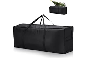 Kingling Bolsa de almacenamiento para cojines de jardín, impermeable, para exteriores, para muebles de jardín, bolsa de almacenamiento de cojín para árbol de Navidad, 173 x 76 x 51 cm