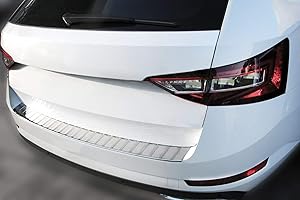 Recambo Boot Sill Protector Stainless Steel Chrome Compatible with Skoda Superb III Estate from 2015 Onwards Folded Edge 107c Premium Quality