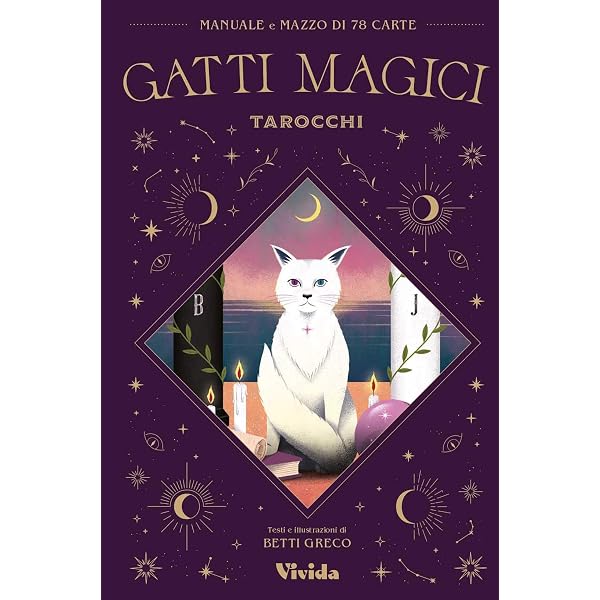 Mazzo Di Tarocchi A Tema Gatto - 78 Carte Con Guida, Per Divinazione E Divertimento