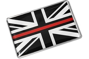PTDecals 1 PCS The Union Jack England Flag 3D Emblem UK GB Thin Red Line Flag Badge Decals for Car Fender Skirts Side 7.7x5CM