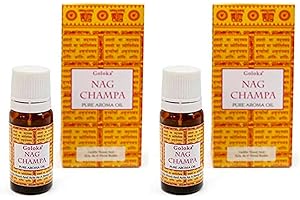 Aromasenses.- 2 unidades Aceite Esencial Nag Champa Puro Goloka 10 ML (NagChampa)