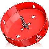 Lochsäge Bohrkrone 135mm Durchmesser, Bohraufsatz Lochbohrer aus Bi-Metall mit Trennbarem Bohrer für Holz und Kunststoffe, z.