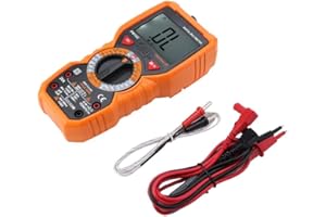 WALFRONT Multimetro digitale PM18C PEAKMETER con display retroilluminato, Tester NCV per misura tensione corrente elettrica resistenza frequenza di capacità temperatura