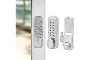 LAZMIN112 Kit serratura con codice meccanico, serratura a combinazione con accesso senza chiave per porta scorrevole in lega di zinco 1-11 cifre, con funzione di ripristino, per balcone cucina e ufficio