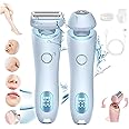 Silkglide Pro - 2025 Best Silk Glide Razor, 2 in 1 Electric Shaver Razors for Women, Silk Glide Epilator Painless Hair Removal at Home, Wet & Dry (Blue)