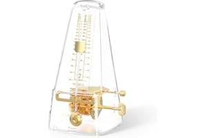 TERENCE Metronomo Meccanico Trasparente Seiko Metronomo Meccanico per Pianoforte, Chitarra, Guzheng, Violino, Batteria, Pipa Macchina ritmica universale per musica