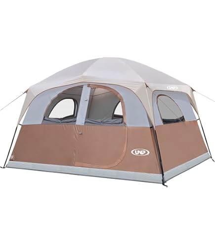 BERGER Milano 4 Folding Tent | Tent Residence Tent with Standing Height | Freestanding, Waterproof | Quick Assembly Family Tent for 4 People
