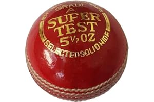 MAXX PRO BOXING GEAR MAXX 5 1/2 Oz Cricket Ball – Multi Color, Hand-Stitched Genuine Leather Hard Ball for Professional Matches, Club Play & Training