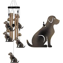 Hunde-Windspiel 91,4 Cm – Metall-Windglocken Mit Hundemotiven Für Garten, Balkon & Als Geschenk