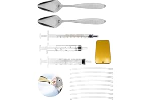 TPZORJX 3 pcs Jeringa de Alimentación para Pájaros Alimentador de Manguera, Incluida 8 mangueras，2 cucharas，1 recipiente para granos,Herramientas manuales de alimentación,para pajaros papilleros
