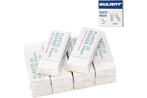 EULANT Gomas de Borrar Blanca 10 Unidades, Suave 2B Borradores de Cubo, para Oficina Escolar, Bocetos, Pinturas, Bellas Artes