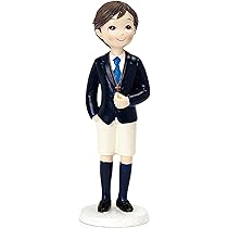 Statuetta Per Torta Comunione Mopec - Ragazzo Con Palla, Resina Dipinta A Mano, 4.7x16.5 Cm - Foto 2