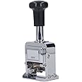 Automatic Numbering Machine Heavy Duty Self Inking Number Stamp 6 Wheel Metal Number Stamps Kit for Office Equipment School Supplies