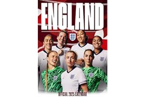 2025 Calendar England Women's FC Month to View A3 Football Calendar Official Product