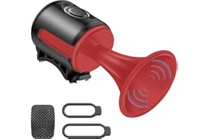 Afaneep Campanello Bici, Clacson Bici Campanello Bicicletta - 120DB Clacson Bici Elettrica Campanello Bici Elettrico Impermeabile IPX4 Campanello Elettrico Bici Campanelli per Bicicletta (Rosso)