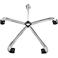 Casa Copenhagen Chrome Base/Chair Accessories/Heavy Duty Chair Base with Wheels/Chair Stand/Stand Replacement/Metal 25" Inches with Nylon Wheels