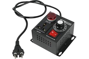 Kyaoayo Regulador de voltaje electrónico, corriente nominal de 11 A, voltaje de entrada CA 110 V/220 V, voltaje de salida CA 10~110 V/10 ~ 220 V, regulador de voltaje SCR del motor del ventilador