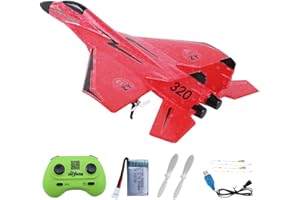 HOVCEH Ferngesteuerte Flugzeuge, Flugzeug Flieger, RC Flugzeug Kinder mit LED Beleuchtung für Anfänger, Kinder Und Erwachsene,RC Fighter Plane Flugzeug Spielzeug Mit USB-Aufladung Und Licht