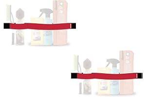 ‎TRUNKEXPERT TrunkExpert Auto-Klettverschluss-Streifen, Zweier-Set, 60x5x0,3 cm, Kofferraum-Organizer, zwei Fächer, flexibel, widerstandsfähig, rot, wasserdicht, zur Fixierung von transportierten Gegenständen