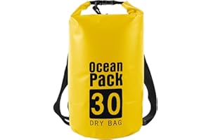 OPAHUTER Borsa Impermeabile Dry Bag Zaino, Sacco Impermeabile Dry Bag 30L Borsa Impermeabile Galleggiante per Kayak/Pesca/Rafting/Nuoto/Campeggio/Snowboard