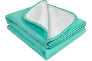 Bedecor Heavy Absorbency Reusable Incontinence Bed Pads for Kids, Adults, Elderly, Pets - Kylie Sheets for Bed, Couch, Sofa, Floor - 70x90cm, Green New Invention, Anti-Slip