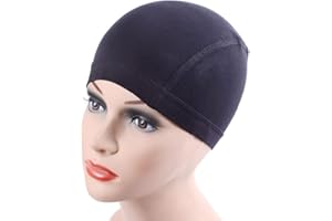 YANTAISIYU 1 kawałek Czapka z peruki z włókna bambusowego Wygodna elastyczna czapka z peruką na peruki（czarny）