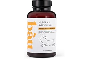bàu Cosmesi Integratore Articolazioni Cane, Condroprotettori Cane, Migliora Mobilità e Rinforza Le Articolazioni con Cozza Verde, Condroitina e Glucosamina - 60 Compresse